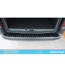 Rear bumper protector + carbon foil CITROEN BERLINGO III