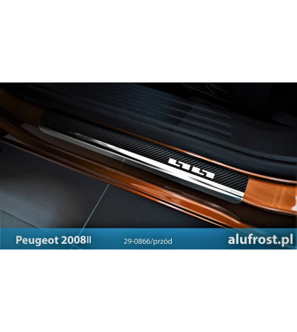 Door sills + carbon foil PEUGEOT 2008 I