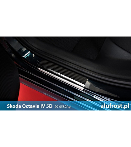 Door sills + carbon foil SKODA OCTAVIA II