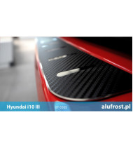 Płaska nakładka na zderzak (stal + folia karbonowa) HYUNDAI i10 I