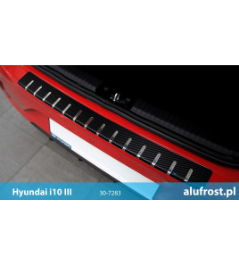 Rear bumper protector + carbon foil HYUNDAI i10 I
