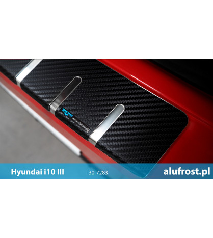 Rear bumper protector + carbon foil HYUNDAI i10 I