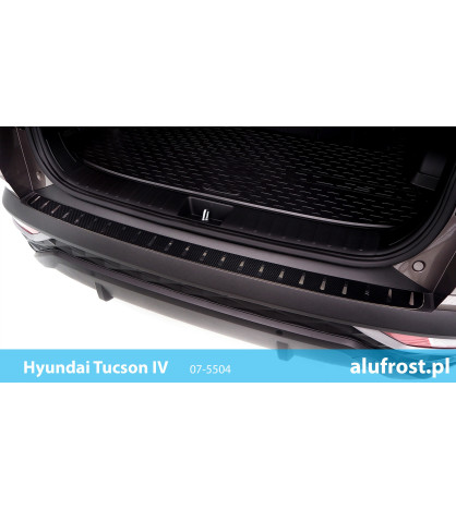 Płaska nakładka na zderzak (stal + folia karbonowa) HYUNDAI i10 I