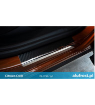 Nakładki progowe + folia karbonowa CITROEN C4 III