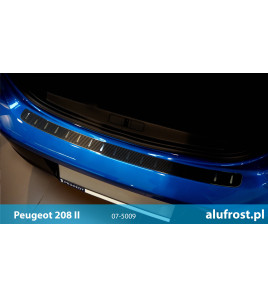Płaska nakładka na zderzak (stal + folia karbonowa) PEUGEOT 207 3D | 5D