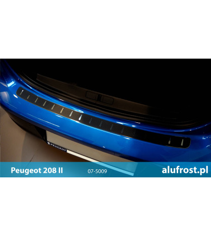 Płaska nakładka na zderzak (stal + folia karbonowa) PEUGEOT 207 3D | 5D