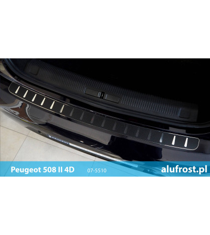 Płaska nakładka na zderzak (stal + folia karbonowa) PEUGEOT 5008