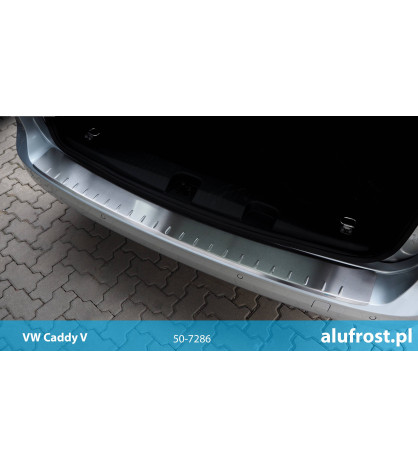 Rear bumper protector (inox) VOLKSWAGEN CADDY III FL