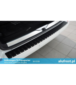 Rear bumper protector + carbon foil VOLKSWAGEN T6 TRANSPORTER / T6 MULTIVAN (hatch)