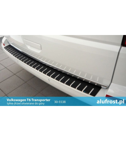Rear bumper protector + carbon foil VOLKSWAGEN T6 TRANSPORTER / T6 MULTIVAN (hatch)
