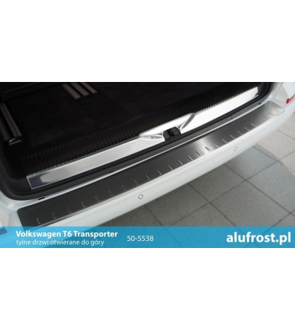 Rear bumper protector (inox) VOLKSWAGEN T6 TRANSPORTER / T6 MULTIVAN (hatch)
