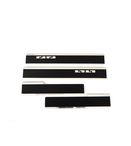 Door sills + carbon foil RENAULT CLIO II 5D