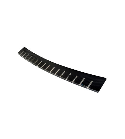 Rear bumper protector + carbon foil TOYOTA AURIS II FL 5D