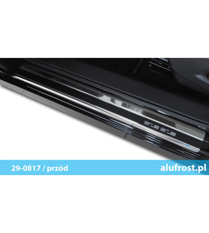 Nakładki progowe + folia karbonowa NISSAN QASHQAI I | II