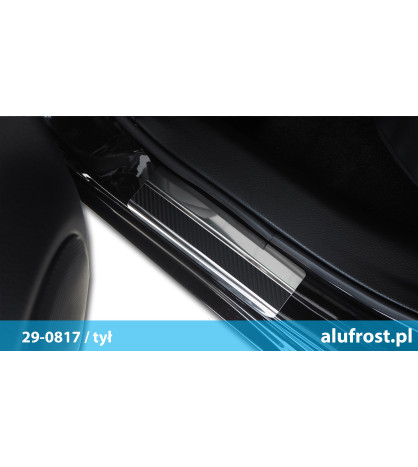 Door sills + carbon foil NISSAN QASHQAI I | II