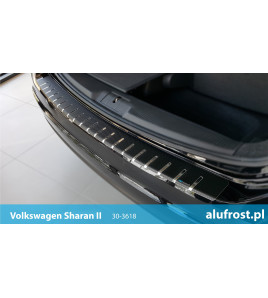 Rear bumper protector + carbon foil VOLKSWAGEN SHARAN II