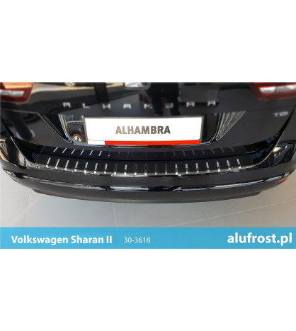 Rear bumper protector + carbon foil VOLKSWAGEN SHARAN II