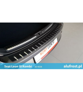 Rear bumper protector + carbon foil SEAT LEON III KOMBI
