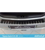 Rear bumper protector + carbon foil TOYOTA AURIS II FL 5D
