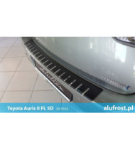 Rear bumper protector + carbon foil TOYOTA AURIS II FL 5D
