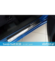 Door sills + carbon foil SUZUKI SWIFT III 5D