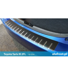 Rear bumper protector + carbon foil TOYOTA YARIS III 2FL 5D