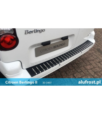 Rear bumper protector + carbon foil CITROEN BERLINGO II / PEUGEOT PARTNER II