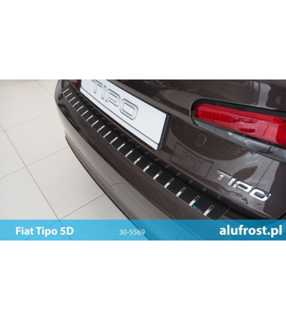 Rear bumper protector + carbon foil FIAT TIPO