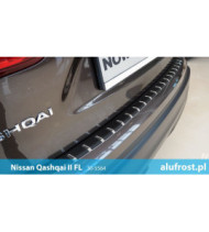 Rear bumper protector + carbon foil NISSAN QASHQAI II FL