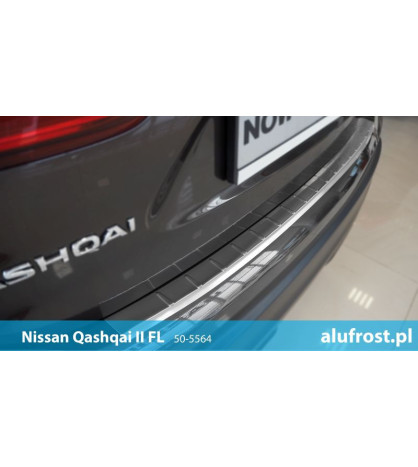Rear bumper protector (inox) NISSAN QASHQAI II  FL