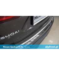 Rear bumper protector (inox) NISSAN QASHQAI II  FL