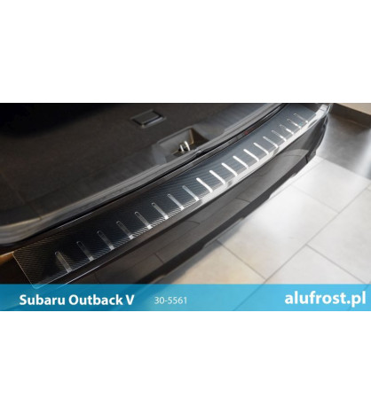 Rear bumper protector + carbon foil SUBARU OUTBACK V