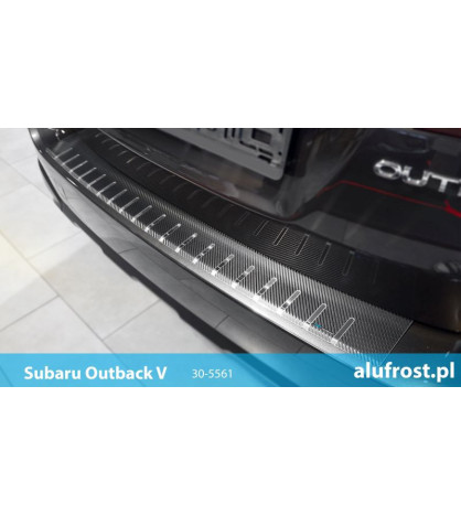 Rear bumper protector + carbon foil SUBARU OUTBACK V