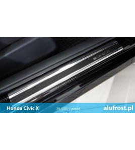 Door sills + carbon foil HONDA CIVIC X 4D/5D