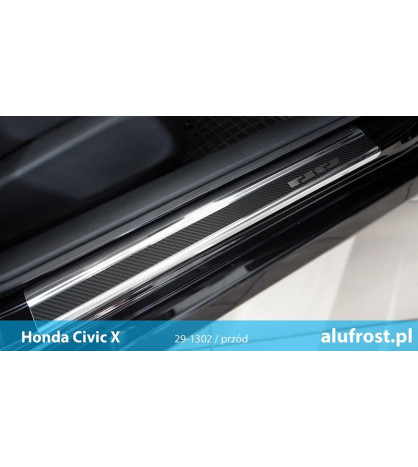 Door sills + carbon foil HONDA CIVIC X 4D/5D