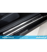 Door sills + carbon foil HONDA CIVIC X 4D/5D