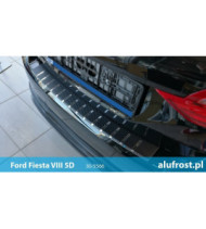 Rear bumper protector + carbon foil FORD FIESTA VIII 5D
