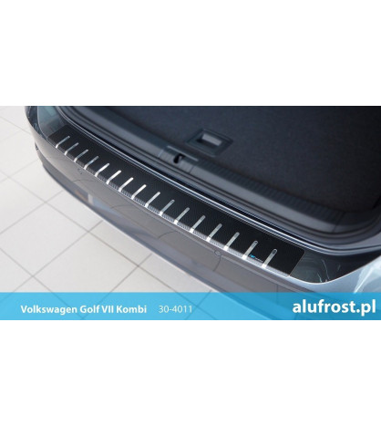 Rear bumper protector + carbon foil VOLKSWAGEN GOLF VII KOMBI
