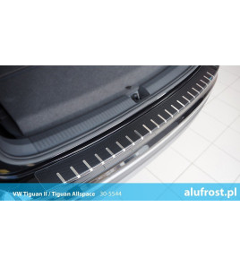 Rear bumper protector + carbon foil VOLKSWAGEN TIGUAN II / TIGUAN ALLSPACE