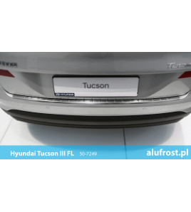 Rear bumper protector (inox) HYUNDAI TUCSON III FL
