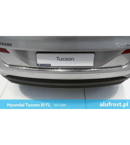 Rear bumper protector (inox) HYUNDAI TUCSON III FL