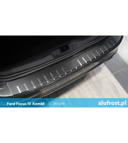 Rear bumper protector + carbon foil FORD FOCUS IV KOMBI