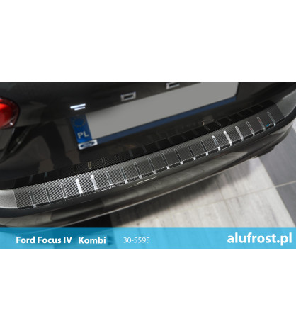 Rear bumper protector + carbon foil FORD FOCUS IV KOMBI
