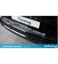 Rear bumper protector + carbon foil VOLKSWAGEN TOUAREG III