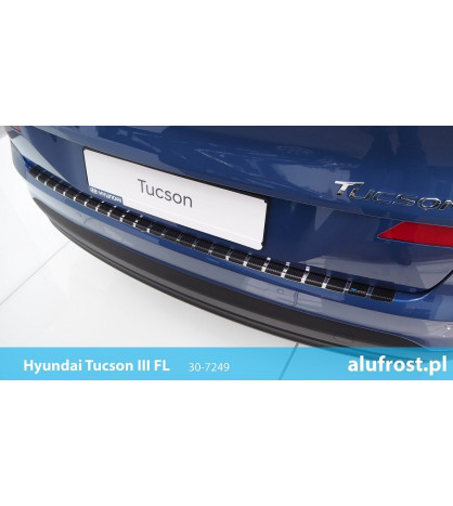 Protection de seuil de chargement + fibre en carbone HYUNDAI TUCSON III FL