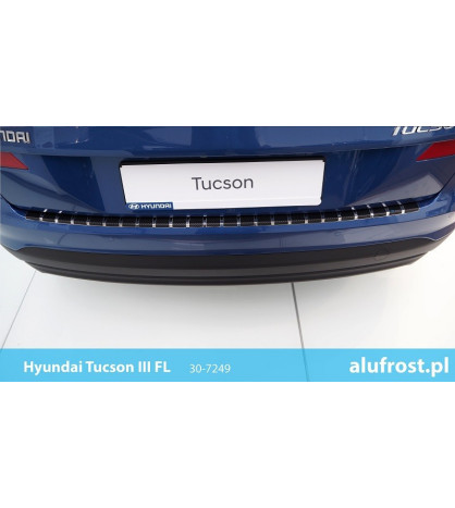 Protection de seuil de chargement + fibre en carbone HYUNDAI TUCSON III FL