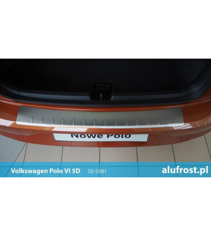 Rear bumper protector (Inox) VOLKSWAGEN POLO VI 5D
