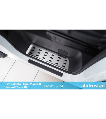 Nakładki na stopnie wewnętrzne (stalowe przednie) RENAULT TRAFIC III / OPEL VIVARO II / FIAT TALENTO