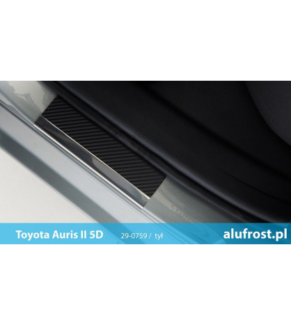 Door sills + carbon foil TOYOTA AURIS II 5D