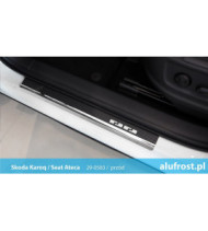 Nakładki progowe + folia karbonowa SKODA KAROQ / SEAT ATECA